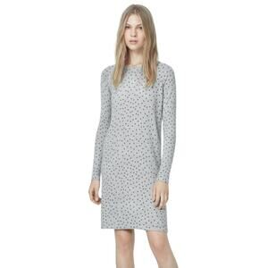 Mango Basics Grey Sweater Midi Dress w/‎ Black Polka Dots Dress Nikitap M